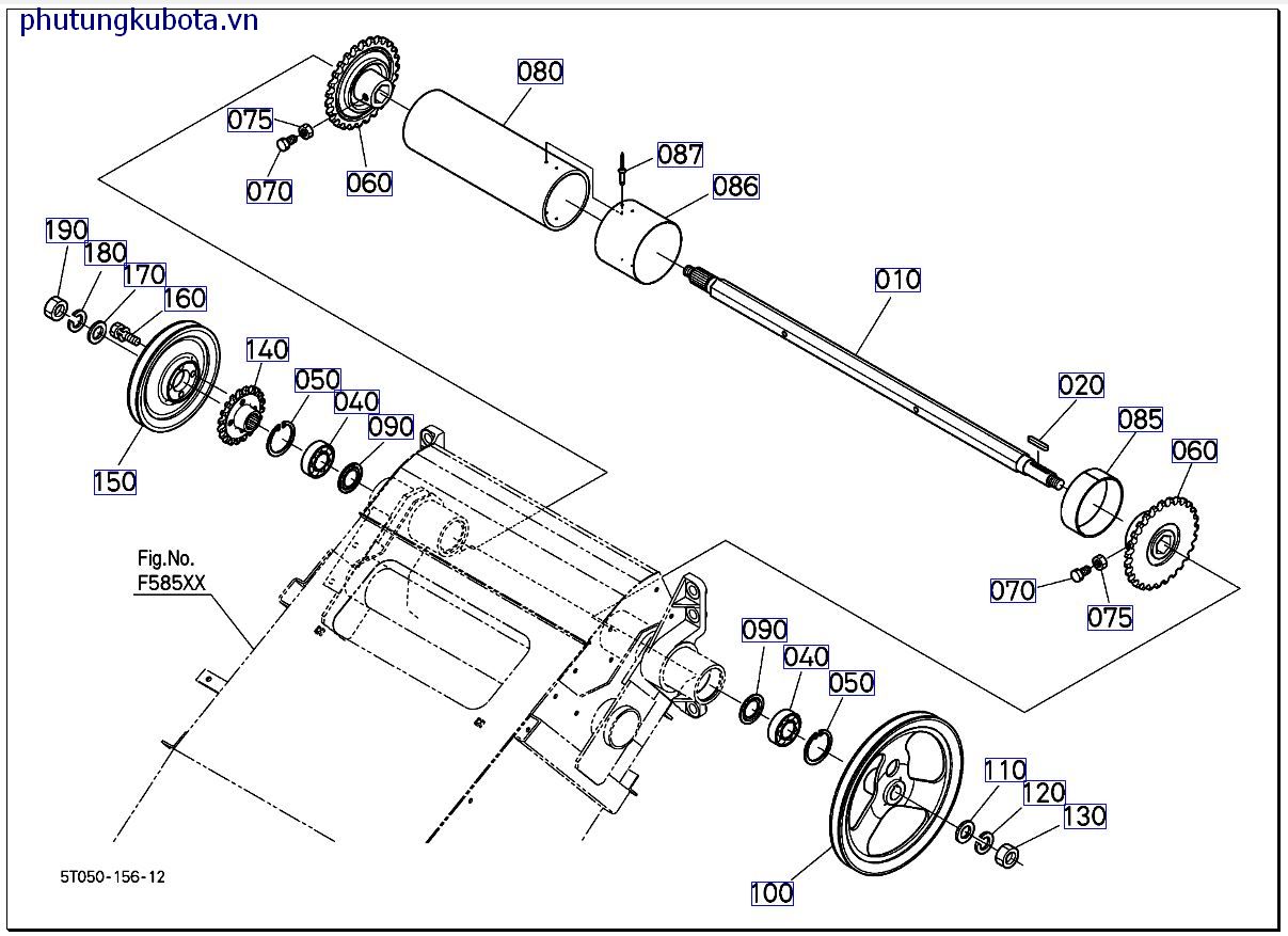 Trục truyền động ống dẫn từ VN11292 đến VN13681